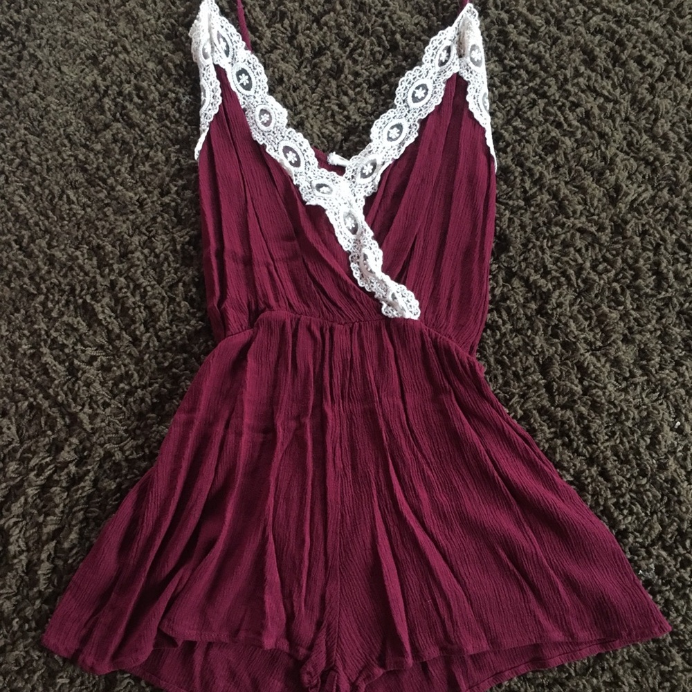 Maroon Romper